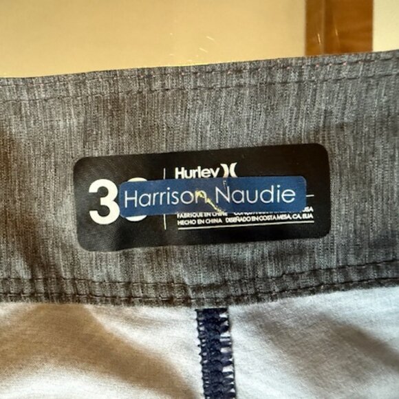 Pre-Loved Navy Hurely Board Shorts in Men's 30 - Picture 4 of 5